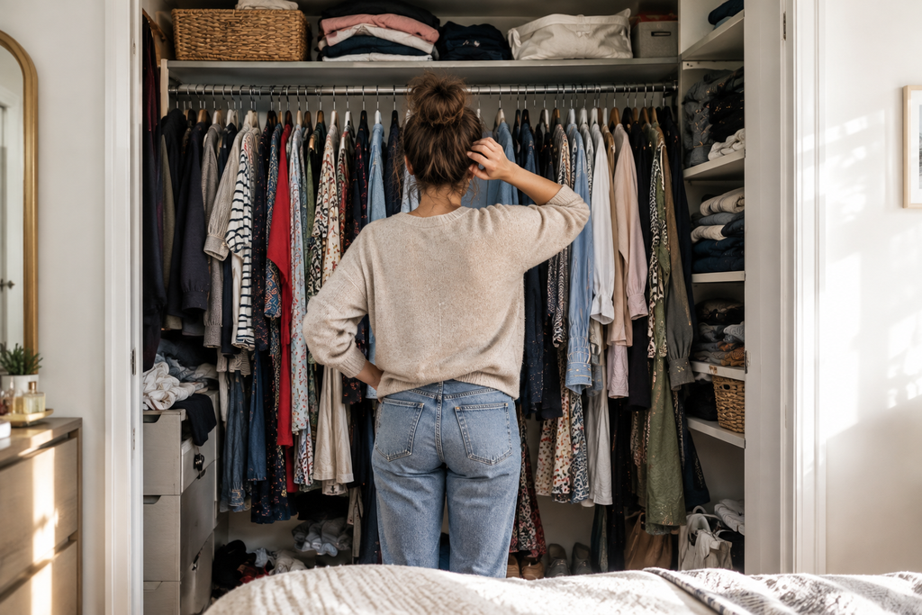 Feeling overwhelmed by a cluttered small closet